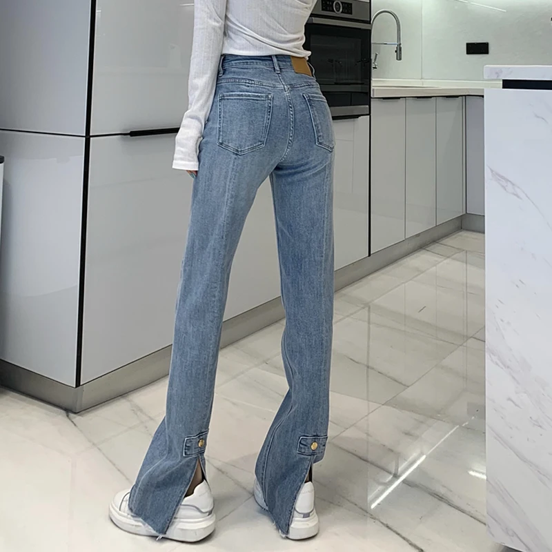 Women's 2021 autumn and winter high-waist slit micro-flared pants jeans women's trousers are thin and loose wild wide-leg pants
Women's 2021 autumn and winter high-waist slit micro-flared pants jeans women's trousers are thin and loose wild wide-leg pants