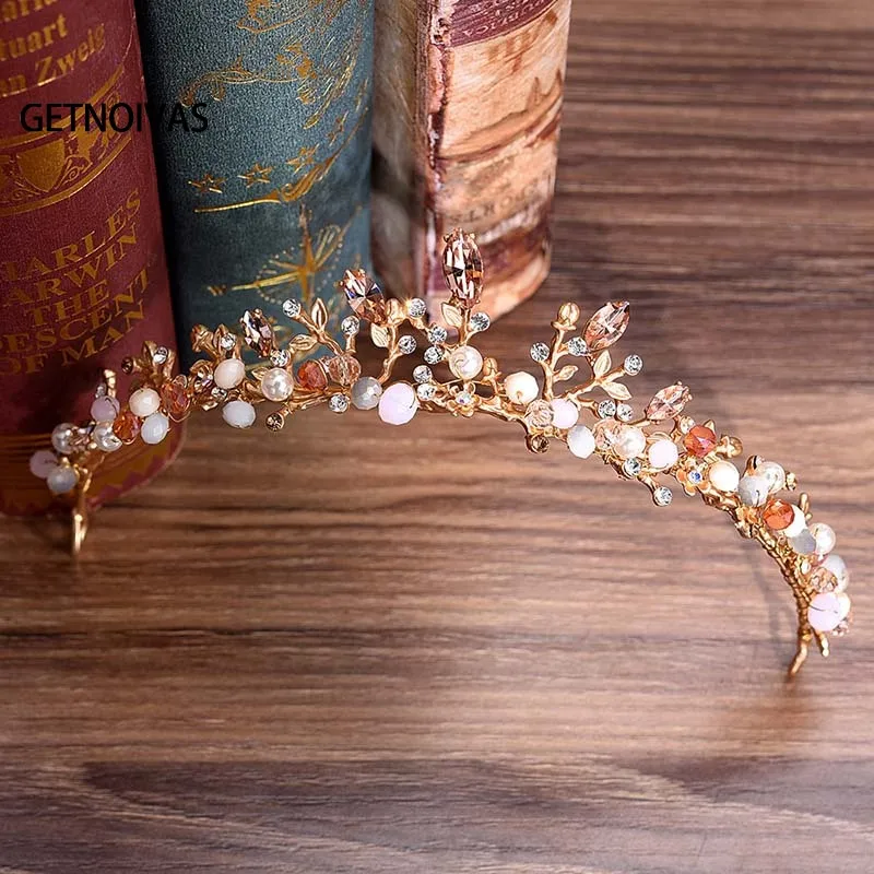 Свадебная корона с хрустальными стразами для тимараса, золотой головной убор в стиле барокко с листьями, Жемчужная Повязка на голову, аксес... 
Свадебная корона с хрустальными стразами для тимараса, золотой головной убор в стиле барокко с листьями, Жемчужная Повязка на голову, аксес...