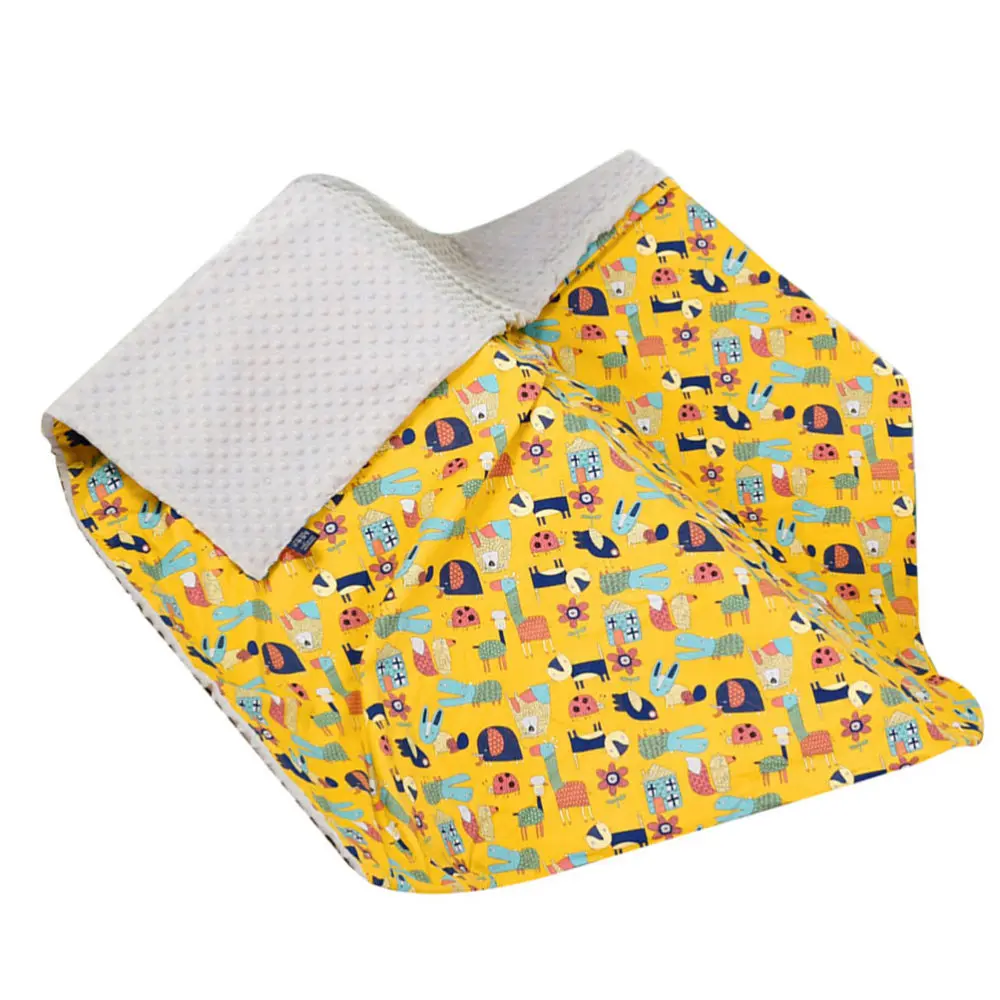 1Pc Creative Baby Cotton Blanket Outdoor Trolley Blanket Durable Blanket Yellow