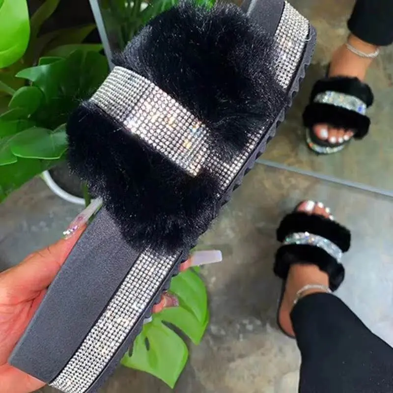 Women Fur Slippers Furry Slides Winter Warm Bling Faux Sliders Sandals Plush Casual Shoes Comfortable Home Slippers Women 2020
Women Fur Slippers Furry Slides Winter Warm Bling Faux Sliders Sandals Plush Casual Shoes Comfortable Home Slippers Women 2020