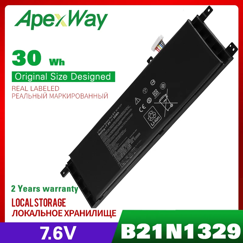 Apexway 7,6 V 30Wh B21N1329 Аккумулятор для ноутбука подходит для ASUS D553M F453 F453MA F553M P553 P553MA X453 X453MA X553 X553M X553B X553MA
Apexway 7,6 V 30Wh B21N1329 Аккумулятор для ноутбука подходит для ASUS D553M F453 F453MA F553M P553 P553MA X453 X453MA X553 X553M X553B X553MA