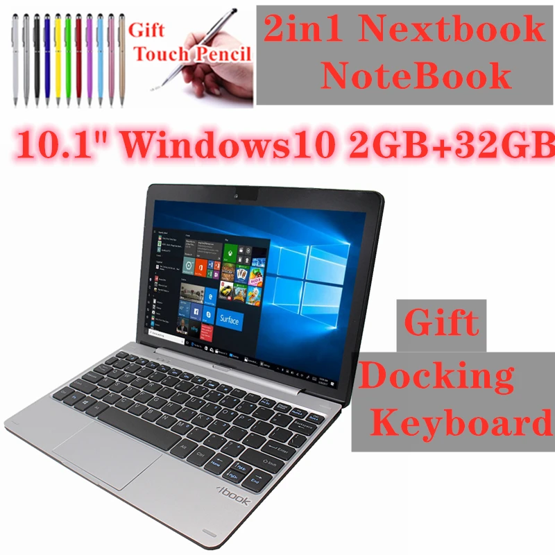 2in1 Tablet PC 10.1'' IPS Ultra Slim Windows 10 Quad Core 2+32/64GB With Pin Docking Keyboard 1280*800 HDMI-compatible 32-bit
2in1 Tablet PC 10.1'' IPS Ultra Slim Windows 10 Quad Core 2+32/64GB With Pin Docking Keyboard 1280*800 HDMI-compatible 32-bit