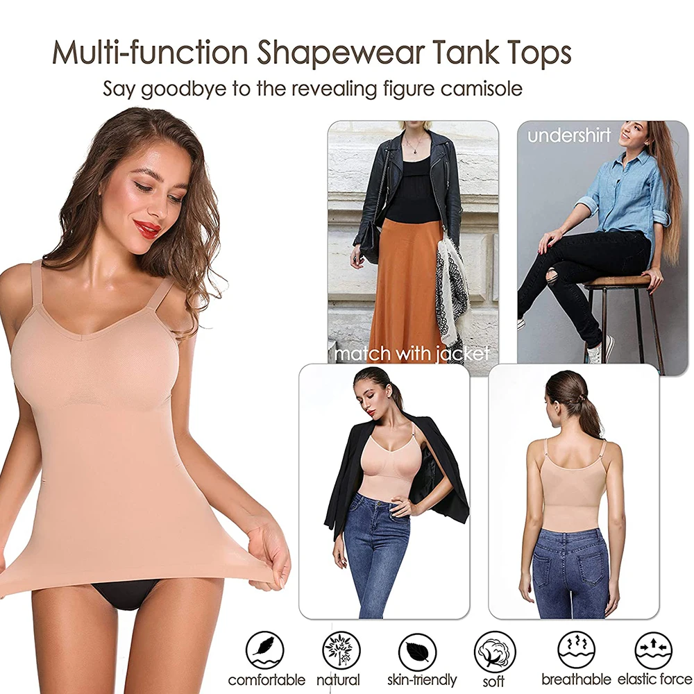 Women Shapewear Tops Waist Trainer Body Shaper Tank Tops Tummy Control Waist Shaper Compression Slimming Vest
Women Shapewear Tops Waist Trainer Body Shaper Tank Tops Tummy Control Waist Shaper Compression Slimming Vest