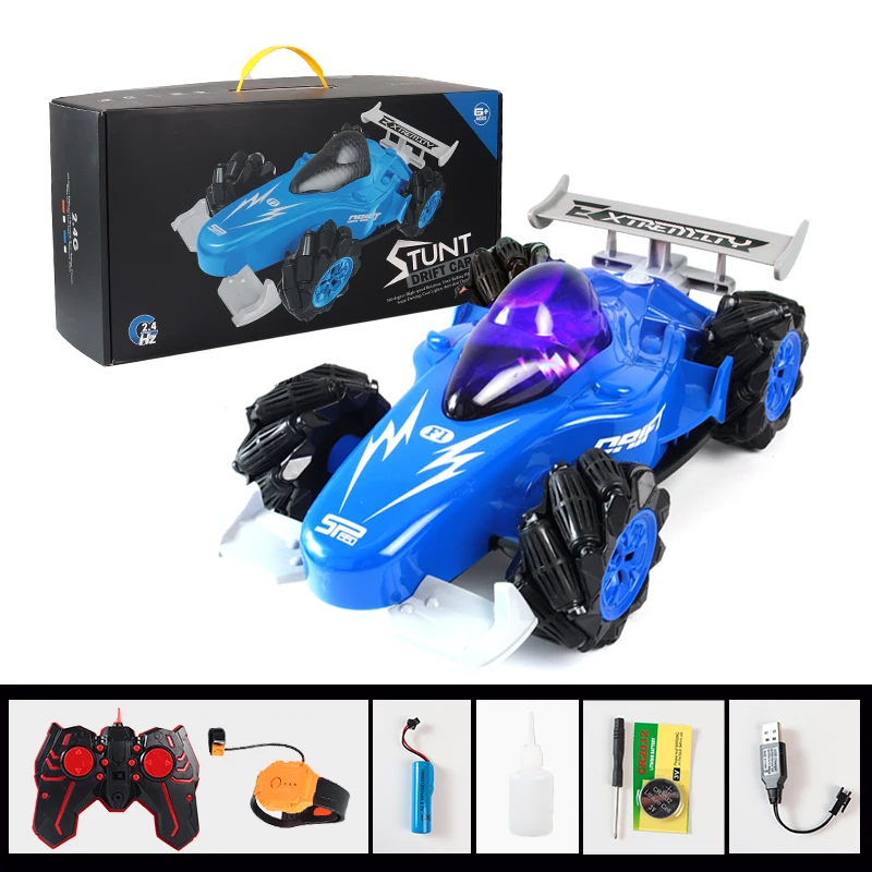 

2.4GHZ RC Stunt Spray Car Gesture Induction Remote Control Toys Stunt Drift Cars Cool Lighting Dynamic Music Kids Birthday Gift