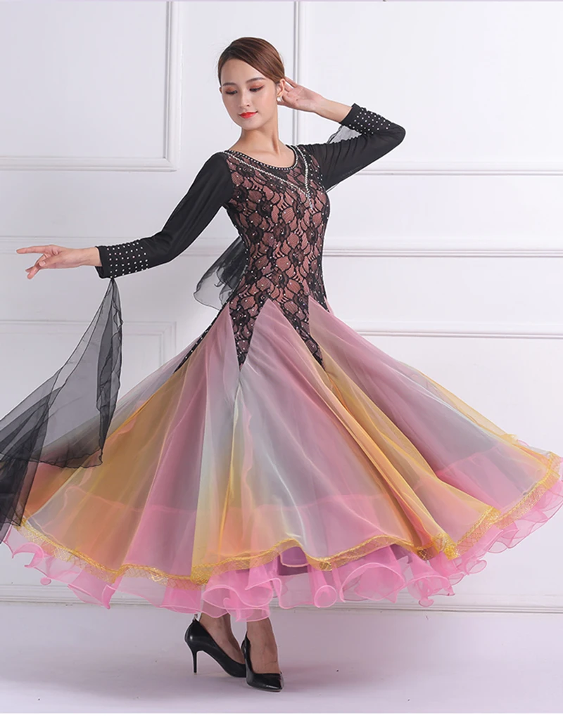 Платье женское для бальных танцев, красочное, 2021 
Платье женское для бальных танцев, красочное, 2021