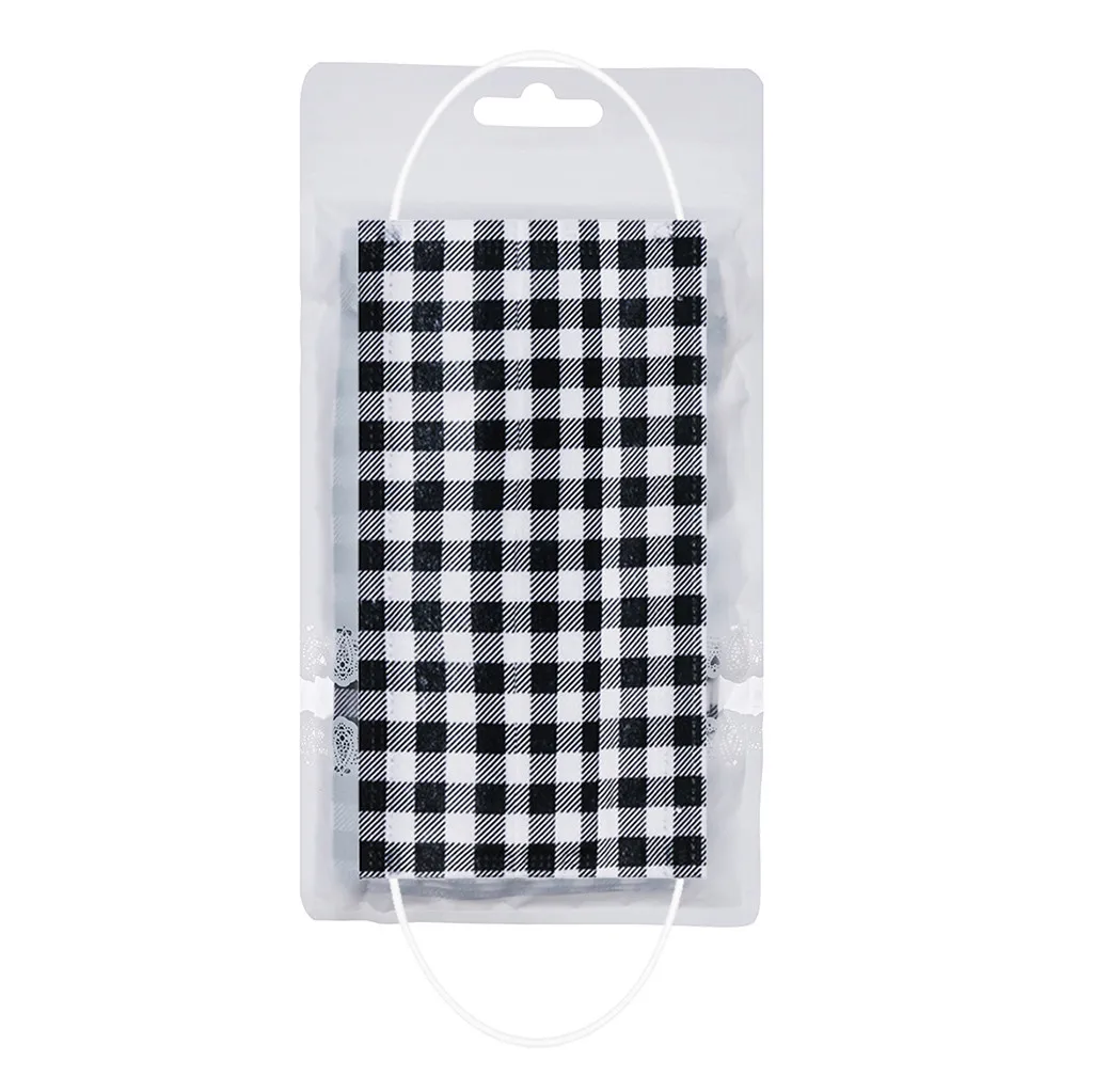 60PCS Disposable Face Mask Nonwoven 3 Layers Filter Anti Dust Smog Breathable Gauze Mask Black Squares Adult Face Mouth Masks F
60PCS Disposable Face Mask Nonwoven 3 Layers Filter Anti Dust Smog Breathable Gauze Mask Black Squares Adult Face Mouth Masks F