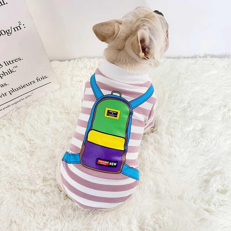 Cute Dog Cooling Vest Cotton Striped Pet Dog Tshirt Slings Print Frenchie Bulldog Shirts Schnauzer Maltese Pug Costume for Puppy
Cute Dog Cooling Vest Cotton Striped Pet Dog Tshirt Slings Print Frenchie Bulldog Shirts Schnauzer Maltese Pug Costume for Puppy