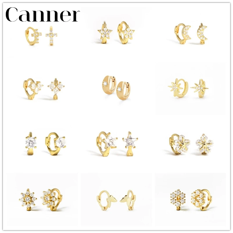 Canner Pendientes Plata 925 For Women Sterling Silver Hoop Earings Flower Star Shape Zircon Cartilage Jewelry Huggie Earrings W5
Canner Pendientes Plata 925 For Women Sterling Silver Hoop Earings Flower Star Shape Zircon Cartilage Jewelry Huggie Earrings W5
