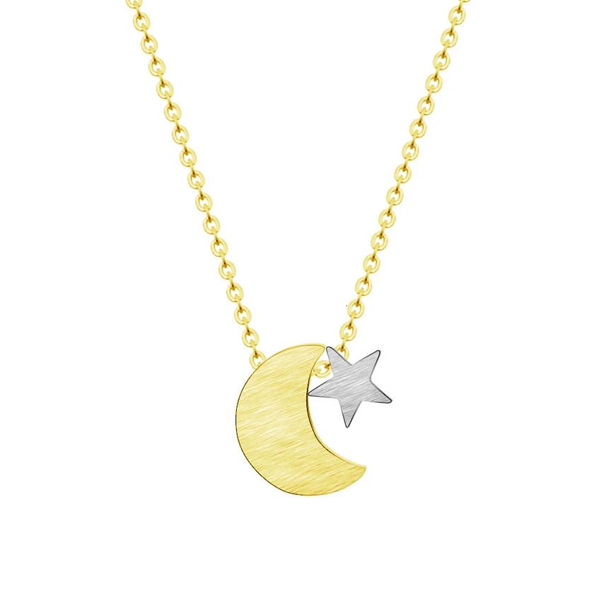 2020 Fashion Stainless Steel Crescent Moon & Stars Pendant Necklace Gold Silver Color Lunar Jewelry Engagement Bridesmaid Gifts
2020 Fashion Stainless Steel Crescent Moon & Stars Pendant Necklace Gold Silver Color Lunar Jewelry Engagement Bridesmaid Gifts