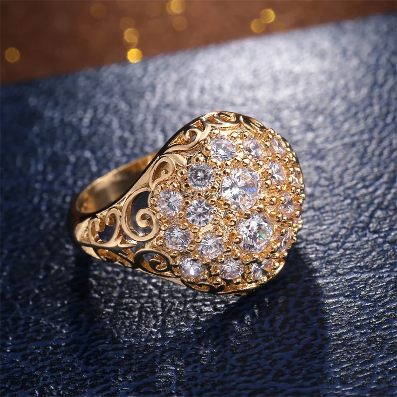 Rings 2021 trend Exaggerated hemispherical women's gold-plated ring luxury copper inlaid zircon Women's ring Wholesale
Rings 2021 trend Exaggerated hemispherical women's gold-plated ring luxury copper inlaid zircon Women's ring Wholesale