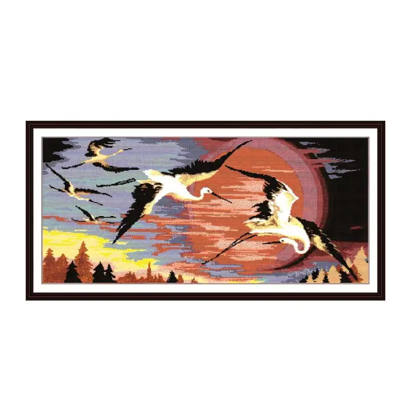 Набор для вышивки крестиком из мультфильма «журавль на восходящем солнце», вышивка из парусины «сделай сам», рукоделие 
Набор для вышивки крестиком из мультфильма «журавль на восходящем солнце», вышивка из парусины «сделай сам», рукоделие