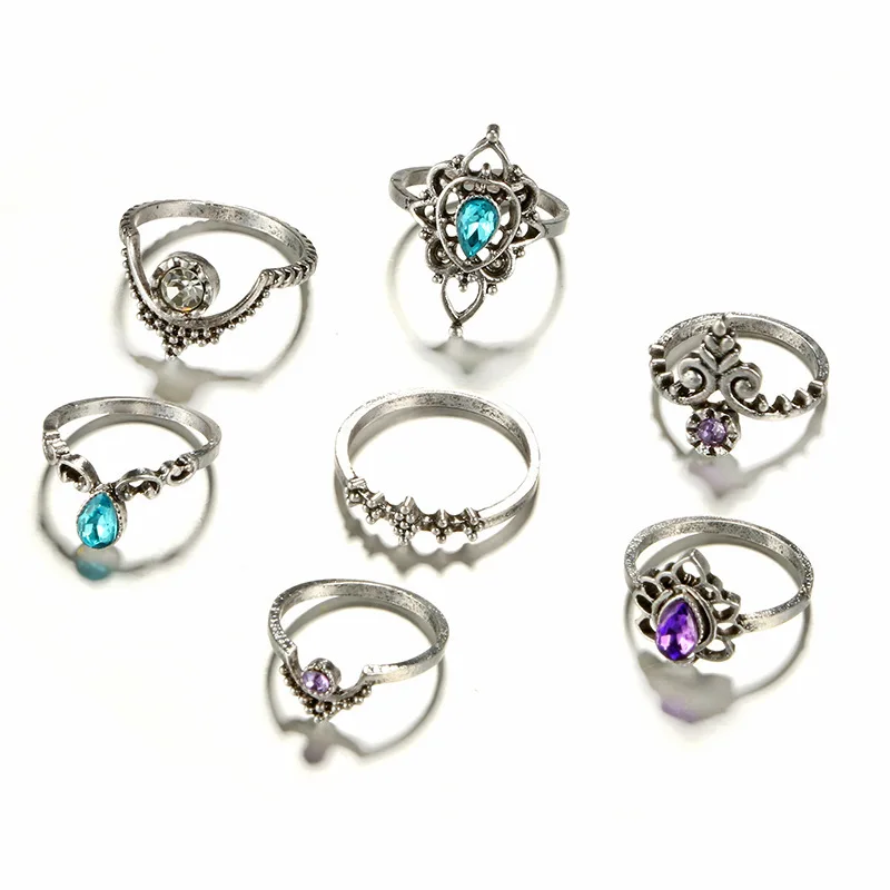 Женское винтажное водное кольцо с каплями Bague Femme геометрической формы в стиле