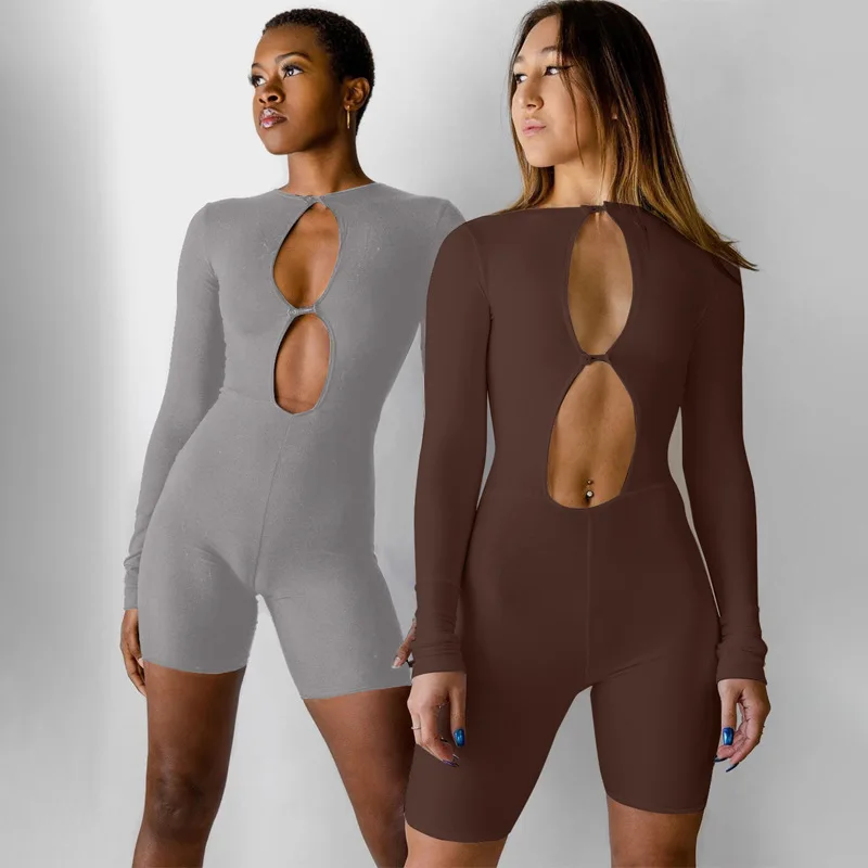 Women's Sexy Bodysuit Long Sleeve Hollow Out Rompers Club Night O Neck Streetwear White Black Bodycon Jumpsuit One Piece Shorts
Women's Sexy Bodysuit Long Sleeve Hollow Out Rompers Club Night O Neck Streetwear White Black Bodycon Jumpsuit One Piece Shorts