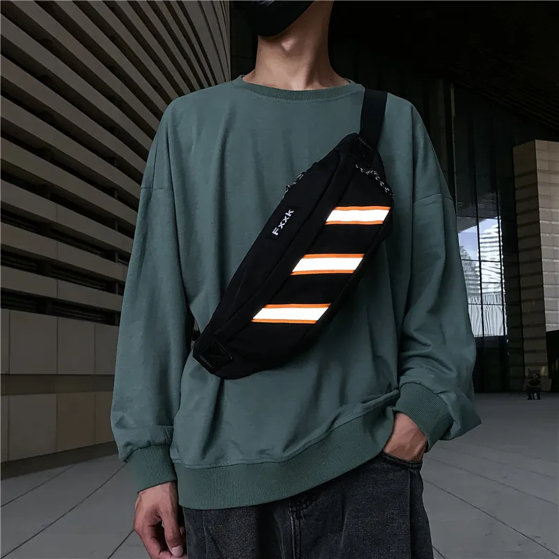 Men's Belt Bag Fashion Nylon Fanny Pack Reflective Design Unisex Shoulder Crossbody Chest Bags Multifunctional Mobile Wallet
Men's Belt Bag Fashion Nylon Fanny Pack Reflective Design Unisex Shoulder Crossbody Chest Bags Multifunctional Mobile Wallet