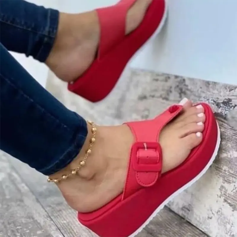 2021 Summer Women Slipper Buckle Decoration Beach Sandals Female Wedge Shoes Lady Bath Home Outdoor Slippers Fashion Flip-flops
2021 Summer Women Slipper Buckle Decoration Beach Sandals Female Wedge Shoes Lady Bath Home Outdoor Slippers Fashion Flip-flops