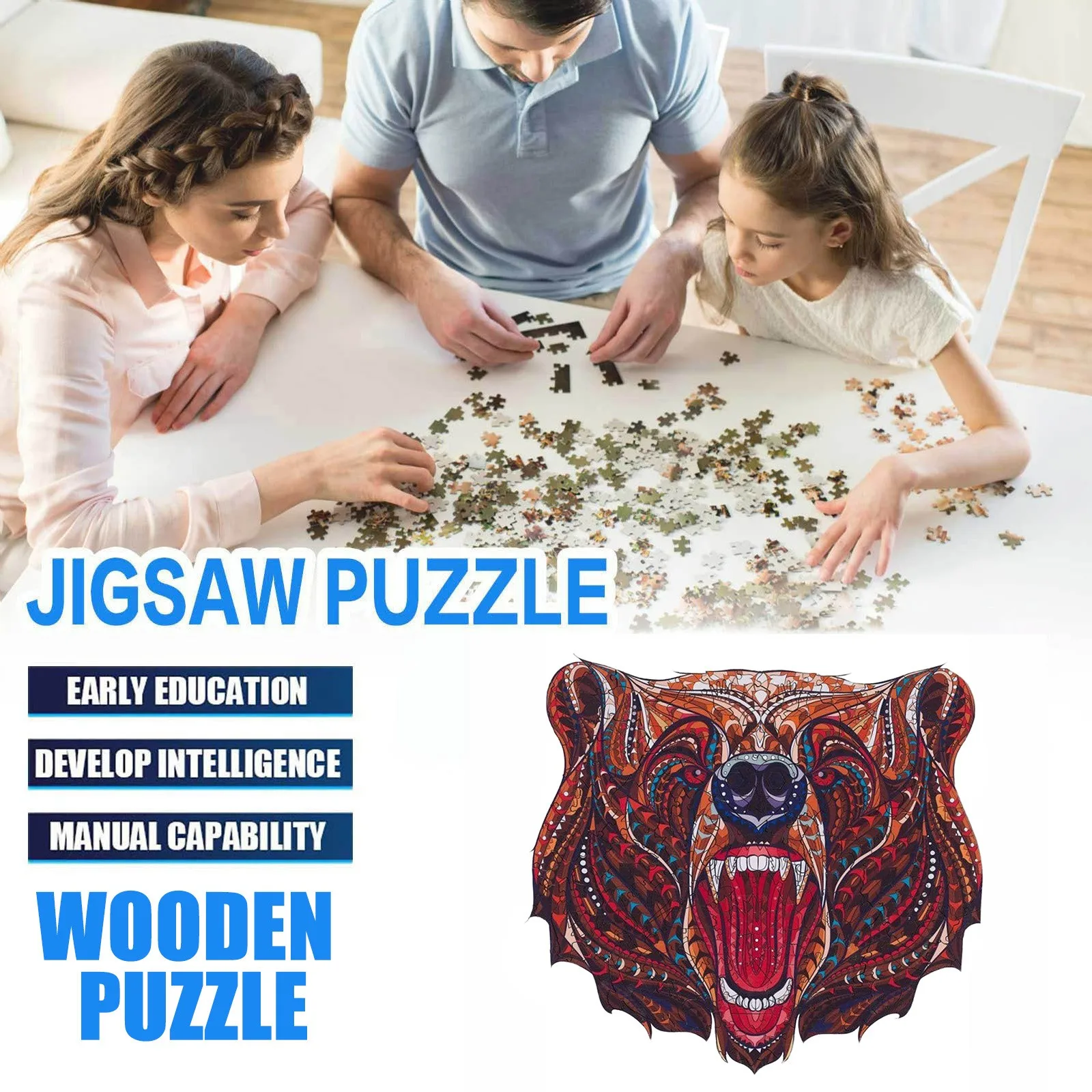 Bear Wooden Animal Puzzles Irregular Puzzle Each Piece is Animal Shaped Puzzles Gift For Adults Kids Educational Puzzle Gift
Bear Wooden Animal Puzzles Irregular Puzzle Each Piece is Animal Shaped Puzzles Gift For Adults Kids Educational Puzzle Gift