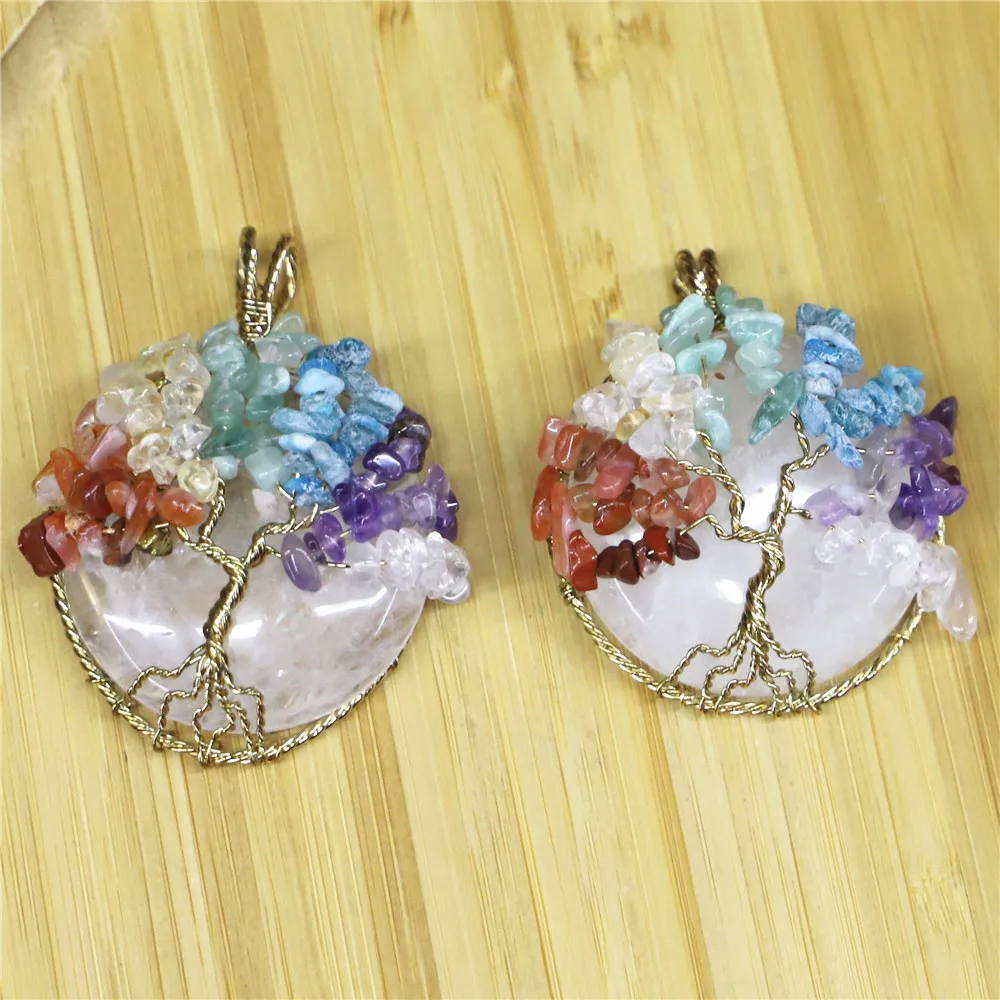 7 Chakra Stones Natural Stone Quartz Tree of Life Pendant for Women Men Healing Crystal Necklace Pendants Reiki Jewelry Wicca
7 Chakra Stones Natural Stone Quartz Tree of Life Pendant for Women Men Healing Crystal Necklace Pendants Reiki Jewelry Wicca