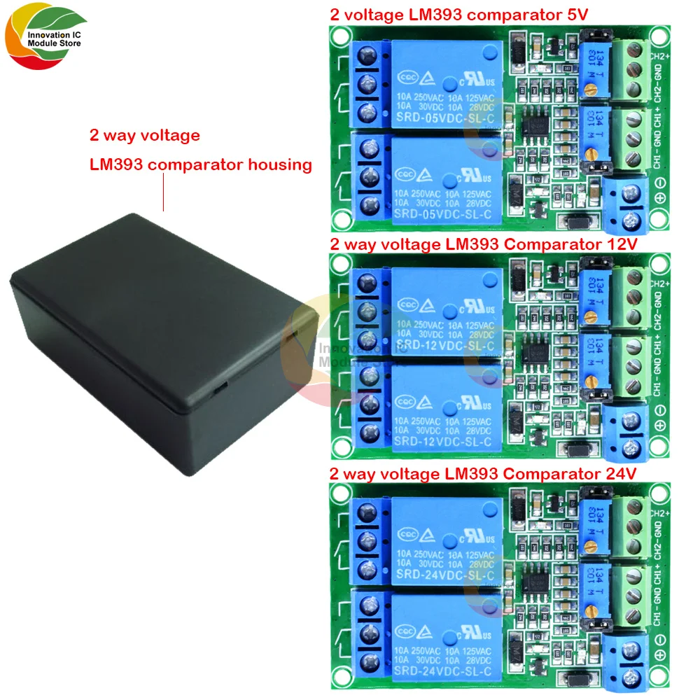 Ziqqucu 2-channel Voltage Comparison Module 2-channel Voltage Comparator Voltage Comparison IC LM393 DC5V DC12V DC12V Module
Ziqqucu 2-channel Voltage Comparison Module 2-channel Voltage Comparator Voltage Comparison IC LM393 DC5V DC12V DC12V Module