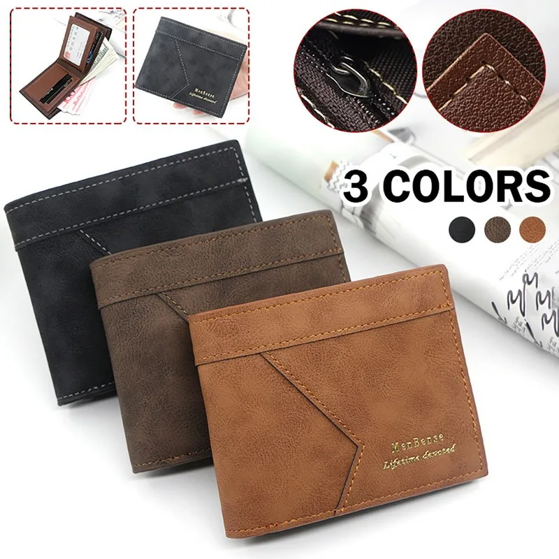 PU Men's Wallet Retro Leather Men's Short Wallets Multi-Card Luxury Wallet Fashion Pure Color Male Purse
PU Men's Wallet Retro Leather Men's Short Wallets Multi-Card Luxury Wallet Fashion Pure Color Male Purse