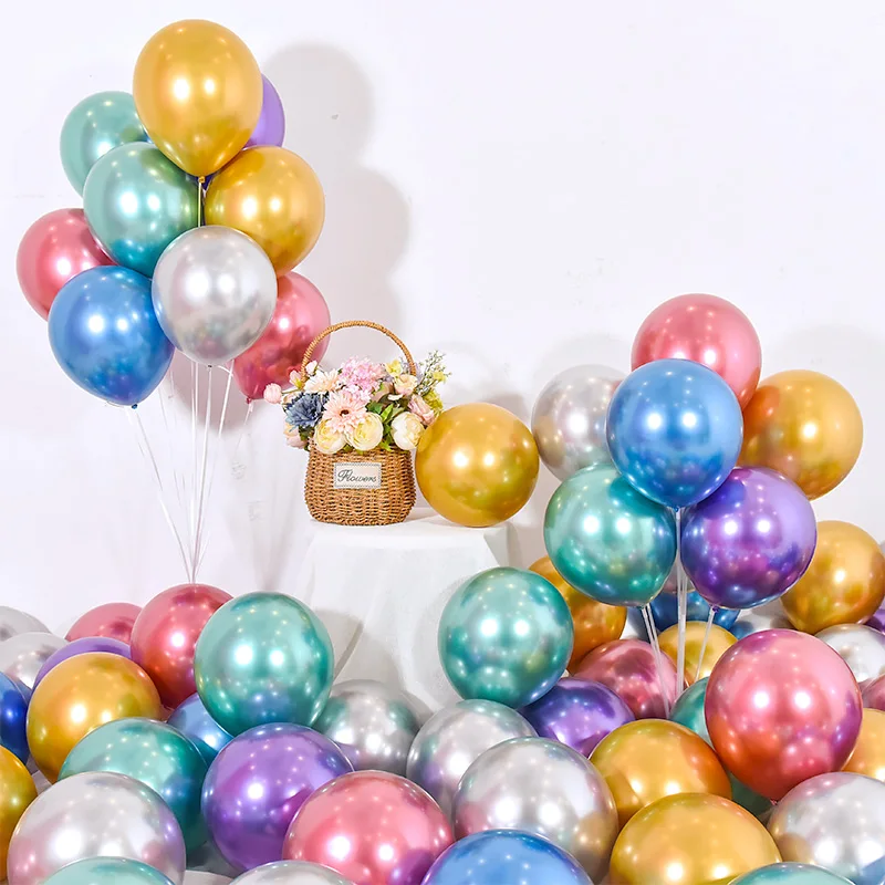 50pcs 12inch Latex Chrome Gold Silver Wedding Baby Shower Birthday Carnival Party Decor Metallic Balloons Supplies Helium Favors
50pcs 12inch Latex Chrome Gold Silver Wedding Baby Shower Birthday Carnival Party Decor Metallic Balloons Supplies Helium Favors