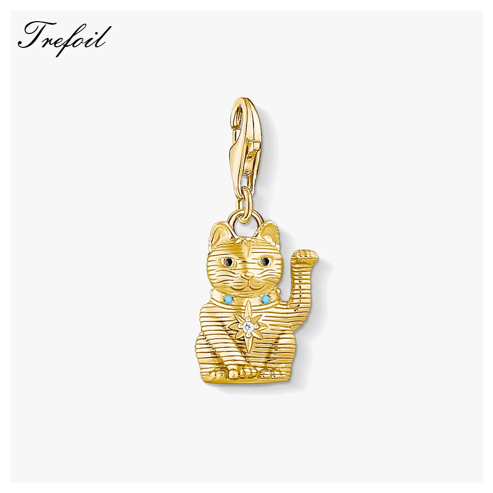 Charms Pendant Lucky Cat Golden In 925 Sterling Silver 2022 Spring Brand New Fine Jewelry Accessories Fit Bracelet Trendy Bijoux
Charms Pendant Lucky Cat Golden In 925 Sterling Silver 2022 Spring Brand New Fine Jewelry Accessories Fit Bracelet Trendy Bijoux