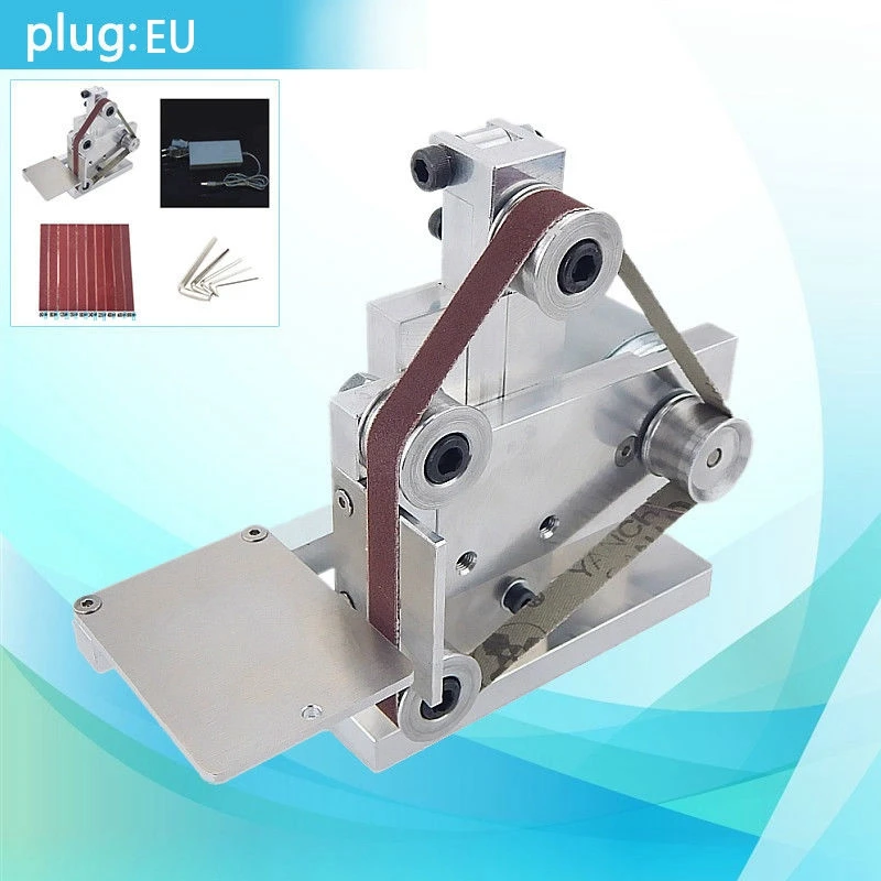 Eu Plug Diy Mini Belt Sander Bench Mount Grinder Polishing Grinding Machine Buffer Electric Angle 175x110x140Mm | Инструменты