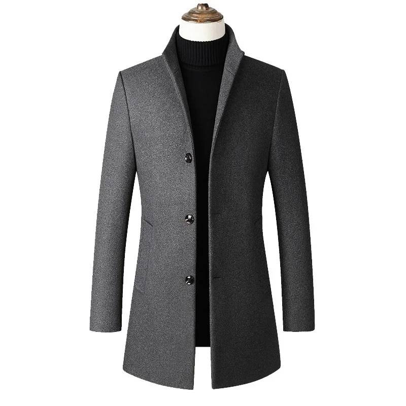 Winter Wool Jacket Men's High-quality Wool Coat casual Slim collar wool coat Men's long cotton collar trench coat
Winter Wool Jacket Men's High-quality Wool Coat casual Slim collar wool coat Men's long cotton collar trench coat