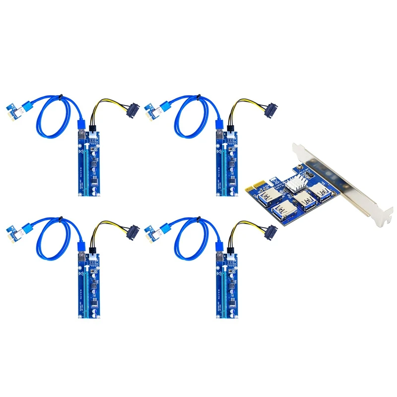 Плата расширения PCI-E для четырех PCI-E 1X к PCI-E 16X 4XUSB3.0 PCI-E, Графическая карта, Удлинительный кабель для майнинга BTC
Плата расширения PCI-E для четырех PCI-E 1X к PCI-E 16X 4XUSB3.0 PCI-E, Графическая карта, Удлинительный кабель для майнинга BTC