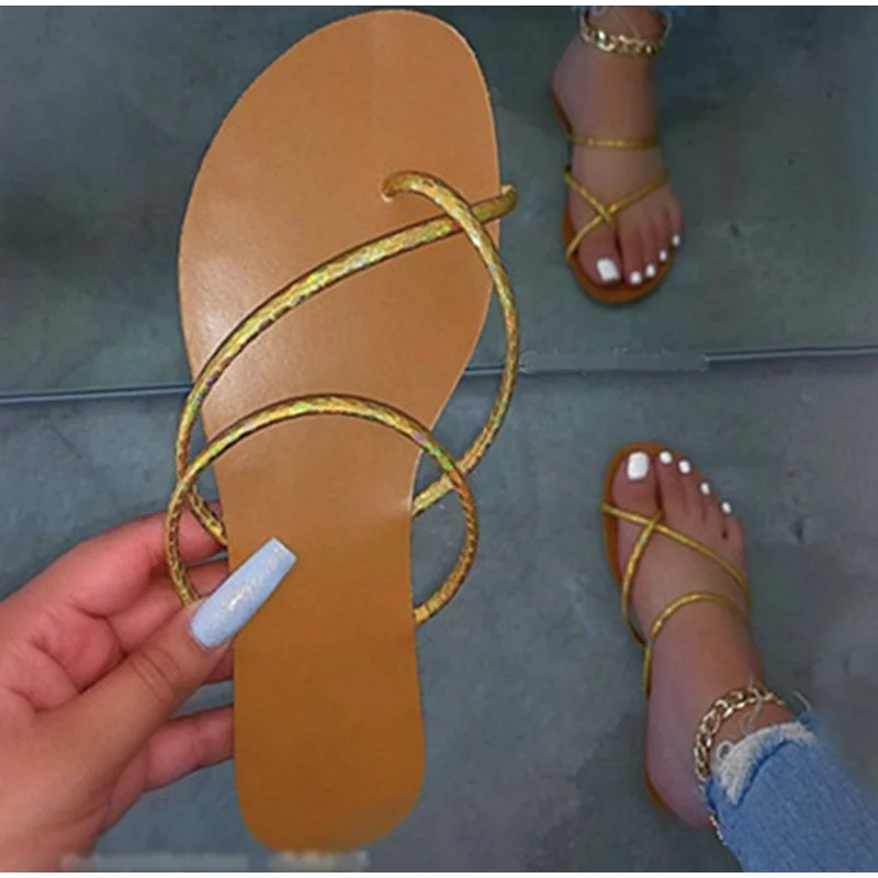 2020 New Gold Flat Slides Women Summer Shoes Narrow Band Slip On Non Slip Casual Fashion Ladies Slippers Female
2020 New Gold Flat Slides Women Summer Shoes Narrow Band Slip On Non Slip Casual Fashion Ladies Slippers Female
