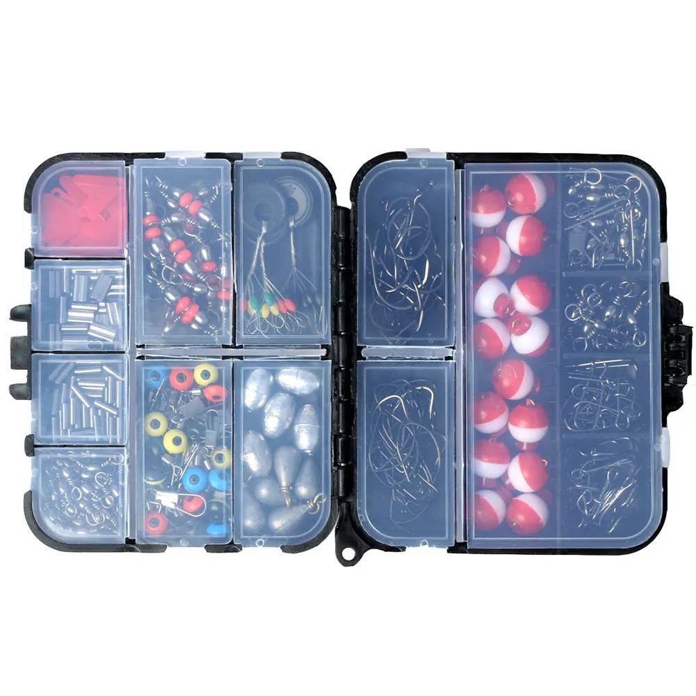 Fishing Kit with Fishing Tackle Box Fish Hook Fishing Swivels Snaps Sinker Slides Fishing Gear
Fishing Kit with Fishing Tackle Box Fish Hook Fishing Swivels Snaps Sinker Slides Fishing Gear