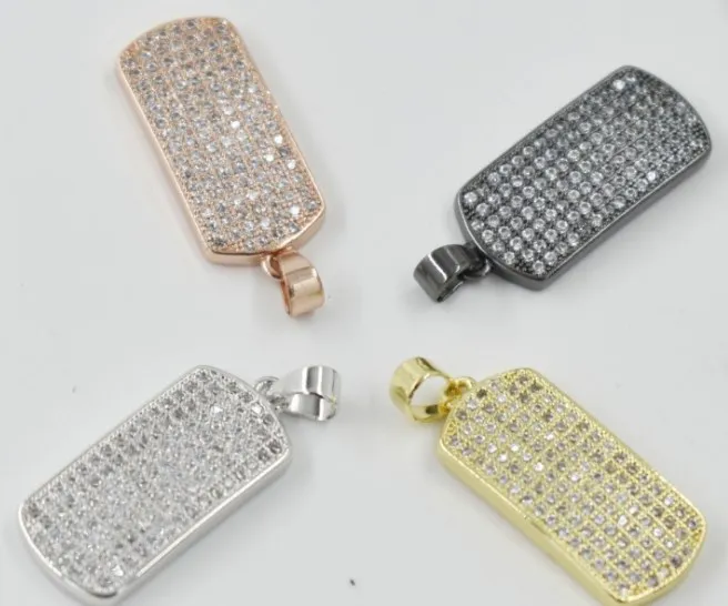 25*10 мм кристалл микро паве cz цирконий кубический бусины медь серебро золото