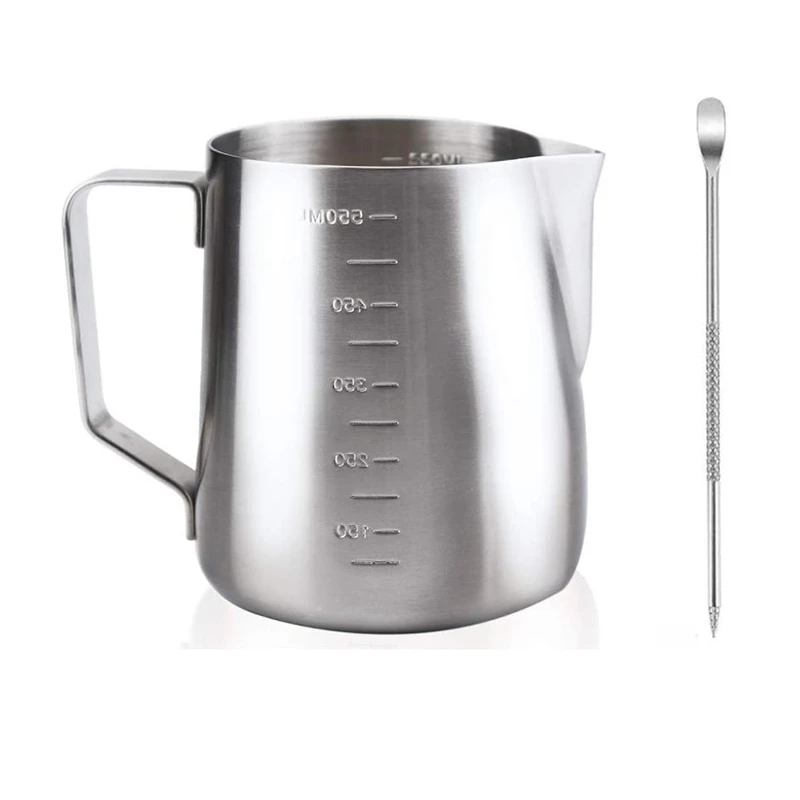 Milk Frothing Pitcher Cup with Latte Art Pen Milk Pitcher Cup Milk Frother,Milk Frothing Jug for Cappuccino,Latte,Etc
Milk Frothing Pitcher Cup with Latte Art Pen Milk Pitcher Cup Milk Frother,Milk Frothing Jug for Cappuccino,Latte,Etc