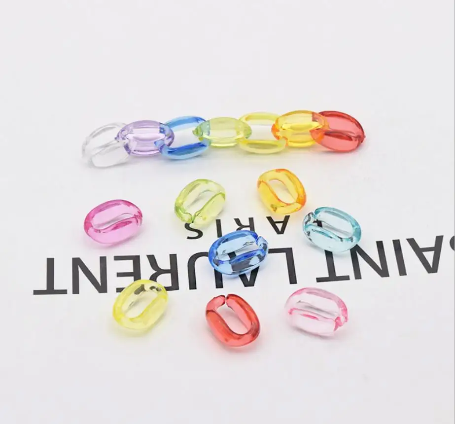 Transparent Color Acrylic Chain Links DIY Charm Accessories for Jewelry Making 16x11mm Wholesale
Transparent Color Acrylic Chain Links DIY Charm Accessories for Jewelry Making 16x11mm Wholesale
