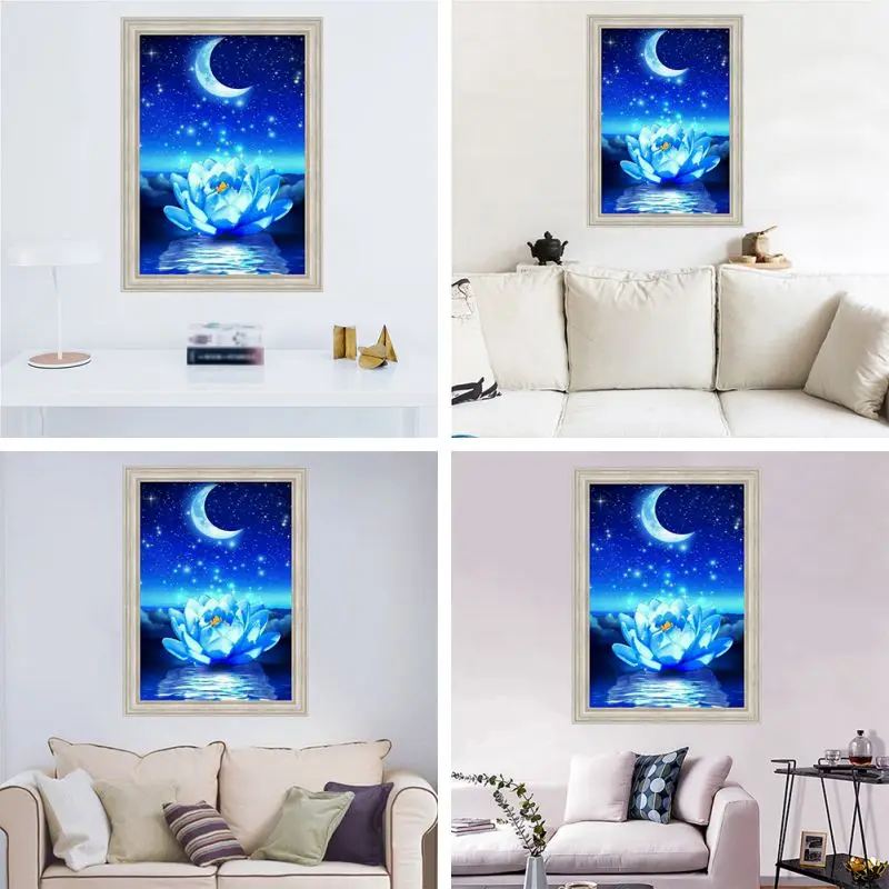 New 5D Diamond Painting Blue Moon-Lotus Scenery Sticker Diamond Cross Stitch Decorative Painting Full Diamond 12*16inch
New 5D Diamond Painting Blue Moon-Lotus Scenery Sticker Diamond Cross Stitch Decorative Painting Full Diamond 12*16inch