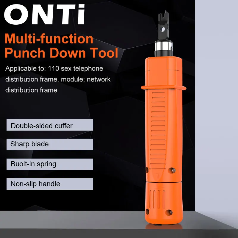 

ONTi Cost-effective Engineer 110 Wire Cutter AMP Module Wire Tool Double Head for Network Voice Phone Module Patch Panel