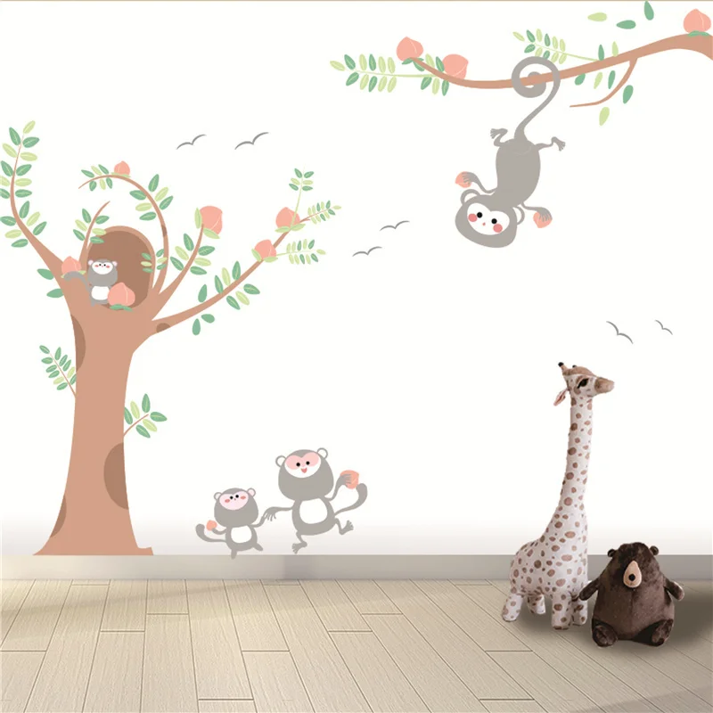Cute Monkey Wall Stickers Boy Girl Nursery Kids Room Decor Baby Aesthetic Tree Living Room Bedroom Decal for Furniture Wallpaper
Cute Monkey Wall Stickers Boy Girl Nursery Kids Room Decor Baby Aesthetic Tree Living Room Bedroom Decal for Furniture Wallpaper