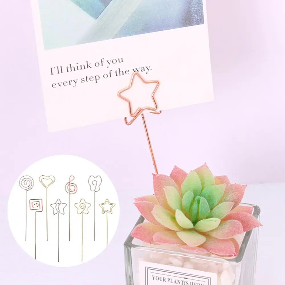 20Pcs/Set Card Holder Korean Style Decorative Multi-shape DIY Party Metal Postcard Clips for Birthday
20Pcs/Set Card Holder Korean Style Decorative Multi-shape DIY Party Metal Postcard Clips for Birthday