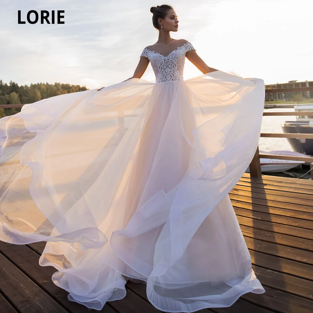LORIE Boho Wedding Dresses 2020 Off Shoulder Light Pink Beach Bride Dress Soft Tulle Bridal Gown Vintage Plus Size Custom Made
LORIE Boho Wedding Dresses 2020 Off Shoulder Light Pink Beach Bride Dress Soft Tulle Bridal Gown Vintage Plus Size Custom Made