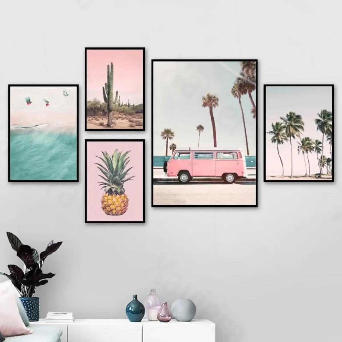 Pink Bus Cactus Pineapple Blue Sea Beach Wall Art Canvas Painting Nordic Posters And Prints Wall Pictures For Living Room Decor
Pink Bus Cactus Pineapple Blue Sea Beach Wall Art Canvas Painting Nordic Posters And Prints Wall Pictures For Living Room Decor