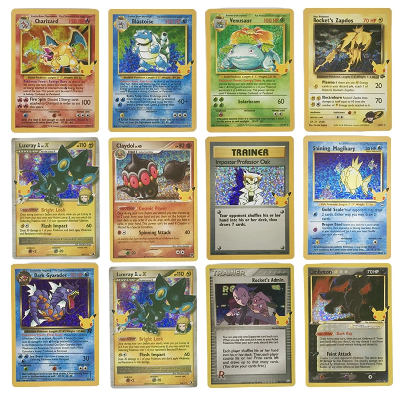 Новинка 2021, 25-я карта Tcg Pokemon: 25-я юбилея, ограниченная блестящая карта, тренажер Charizard, Пикачу, блузка, желтовато-коричневая
Новинка 2021, 25-я карта Tcg Pokemon: 25-я юбилея, ограниченная блестящая карта, тренажер Charizard, Пикачу, блузка, желтовато-коричневая