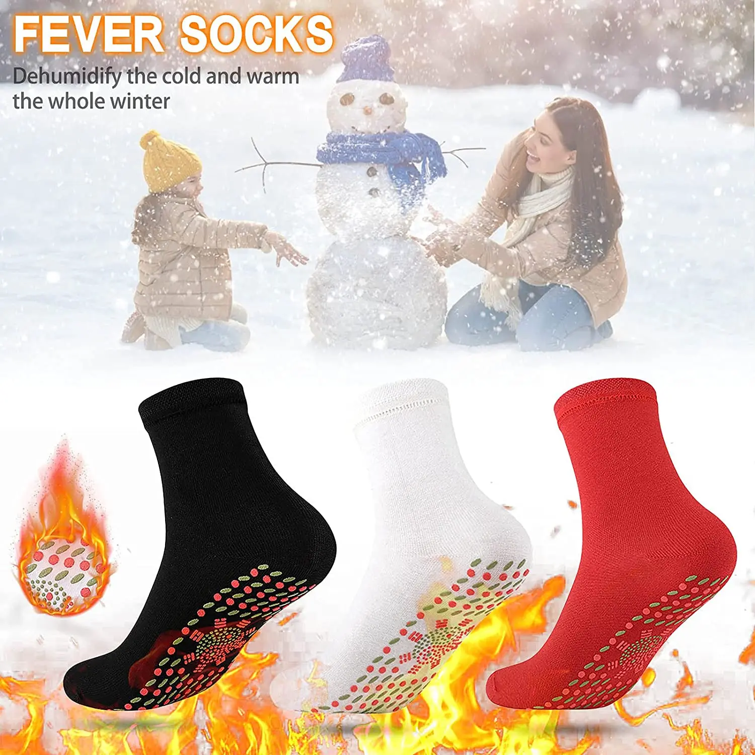 Self-Heating Socks Women Men Winter Warm Tourmaline Massage Socks Breathable Comfort Unisex Warm Foot for Outdoor Hiking Skiing
Self-Heating Socks Women Men Winter Warm Tourmaline Massage Socks Breathable Comfort Unisex Warm Foot for Outdoor Hiking Skiing