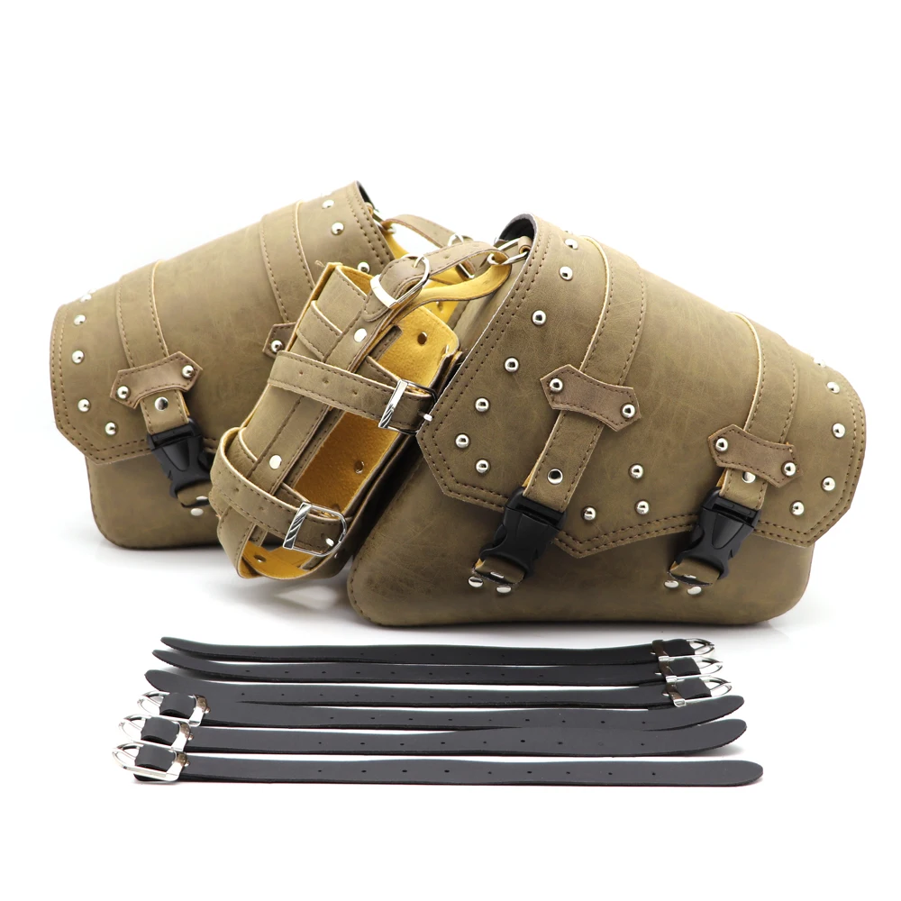 For Honda/Yamaha/Suzuki Universal Retro Motorcycle Saddle Bag PU Leather Side Tool Bags Motocross Vintage Saddlebags Brown
For Honda/Yamaha/Suzuki Universal Retro Motorcycle Saddle Bag PU Leather Side Tool Bags Motocross Vintage Saddlebags Brown