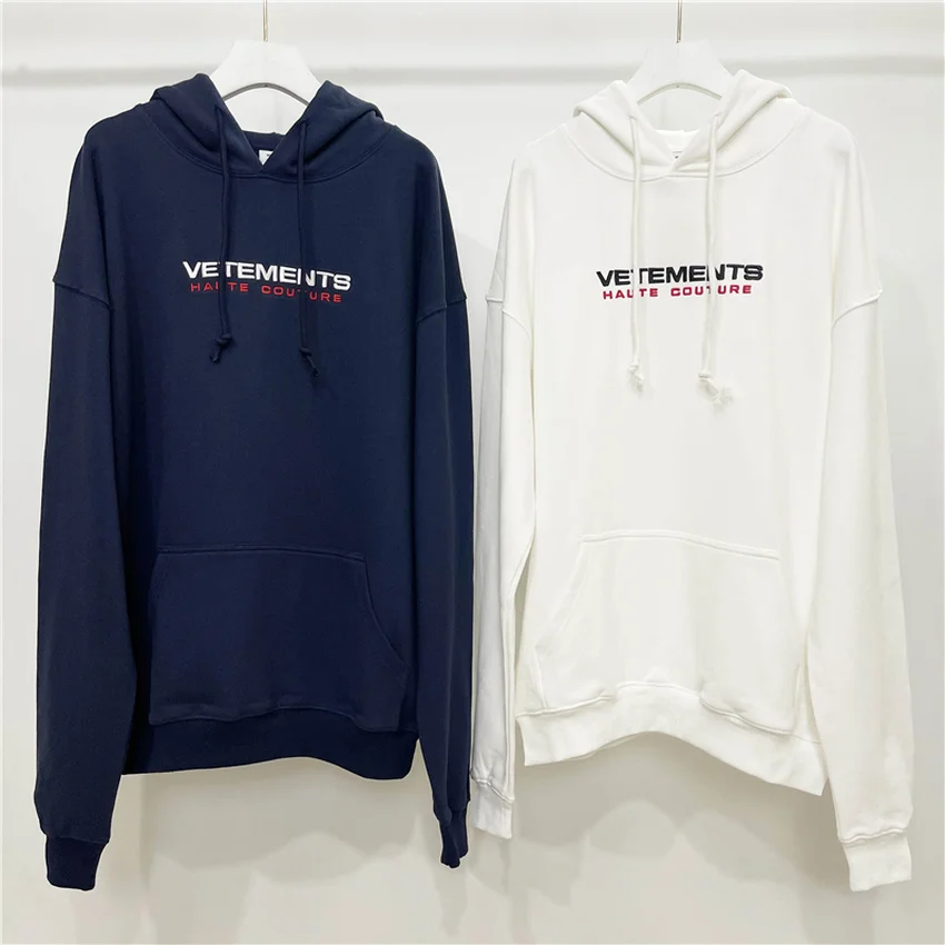 

Embroidered VETEMENTS HAUTE COUTURE Hoodie Men Women 1:1 High-Quality Oversize Vetements Hoodie Hooded Sweatshirts Pullover