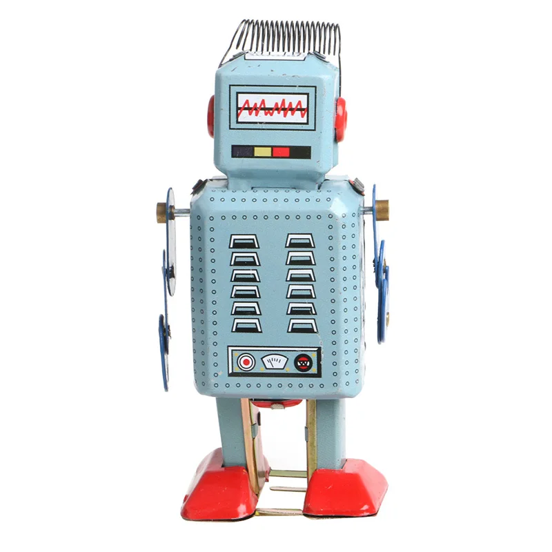 Vintage Mechanical Clockwork Wind Up Walking Robot Tin Toy Kids Gift Collection
Vintage Mechanical Clockwork Wind Up Walking Robot Tin Toy Kids Gift Collection