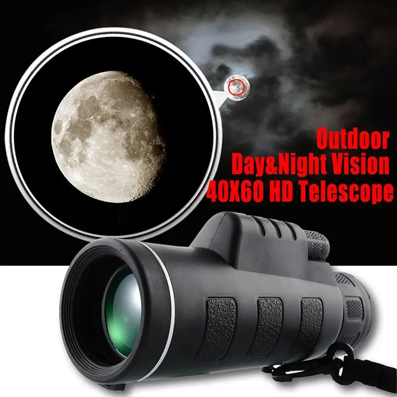 Tool Outdoor Monocular Hiking Telescope 40x60 HD Night Vision Climbing Camping Hunting Portable Optical
Tool Outdoor Monocular Hiking Telescope 40x60 HD Night Vision Climbing Camping Hunting Portable Optical