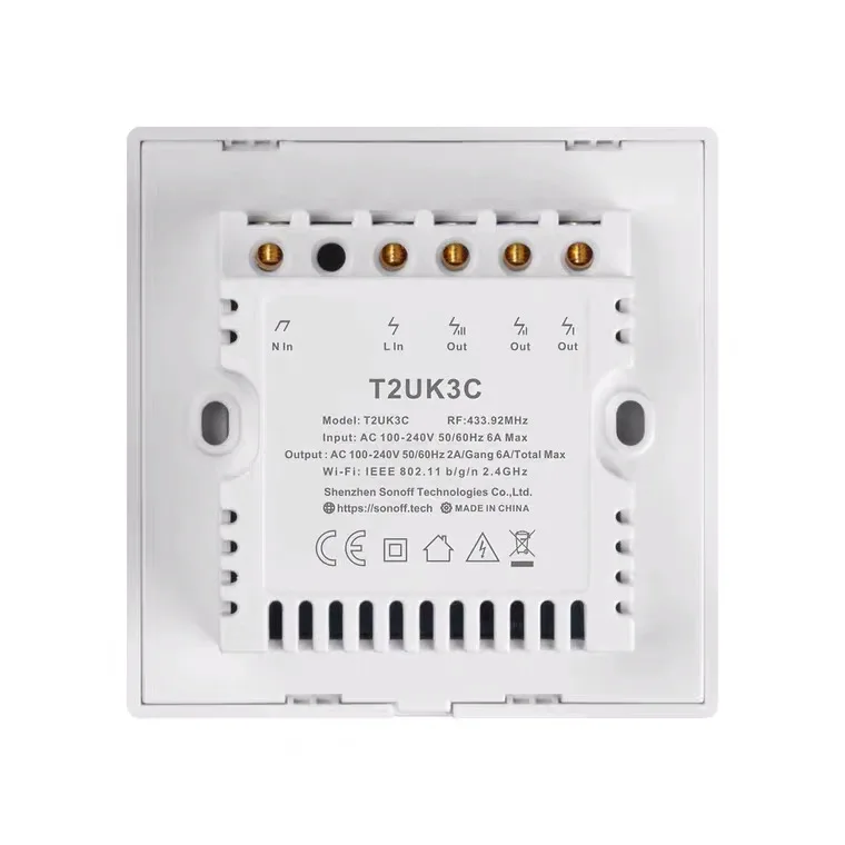 Itead SONOFF T2 UK Smart WiFi Switch With 1/2/3 Gang Wireless Smart Home Automation Modules Work With Alexa Google Home eWelink
Itead SONOFF T2 UK Smart WiFi Switch With 1/2/3 Gang Wireless Smart Home Automation Modules Work With Alexa Google Home eWelink
