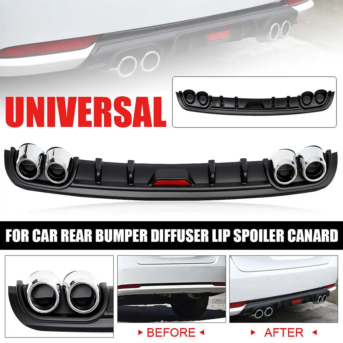 High Quality Car Rear Bumper Diffuser Lip Trunk Spoiler Rear Diffuser Protector Canard Direct Adhesive Type A/B Universal
High Quality Car Rear Bumper Diffuser Lip Trunk Spoiler Rear Diffuser Protector Canard Direct Adhesive Type A/B Universal