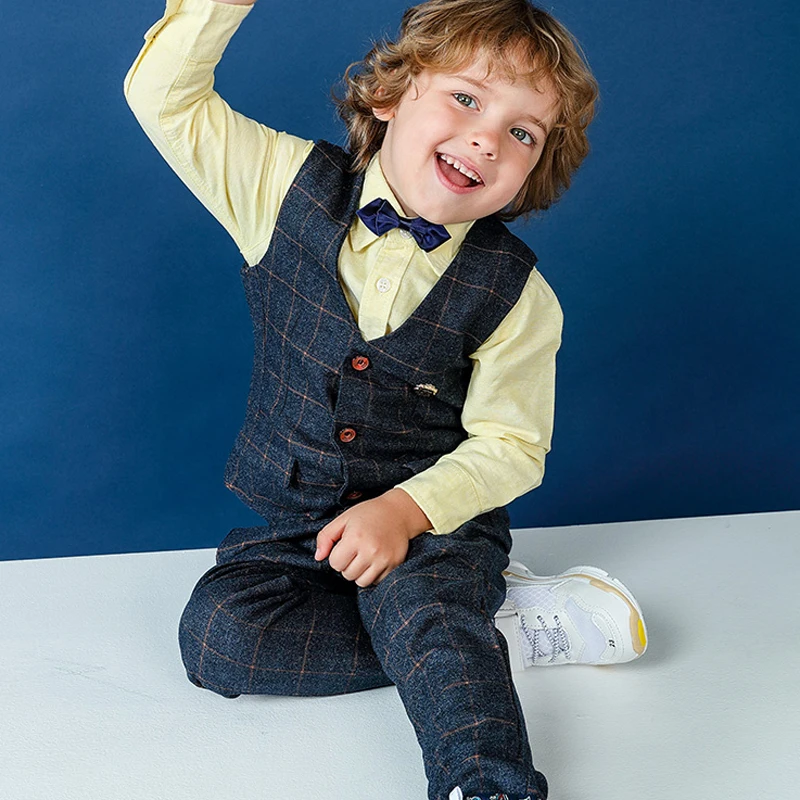 Waistcoat Boy'S Leisure Set Check School Autumn Celebration Children'S Formal Set Vest Wedding Comfortable Winter Gentle
Waistcoat Boy'S Leisure Set Check School Autumn Celebration Children'S Formal Set Vest Wedding Comfortable Winter Gentle