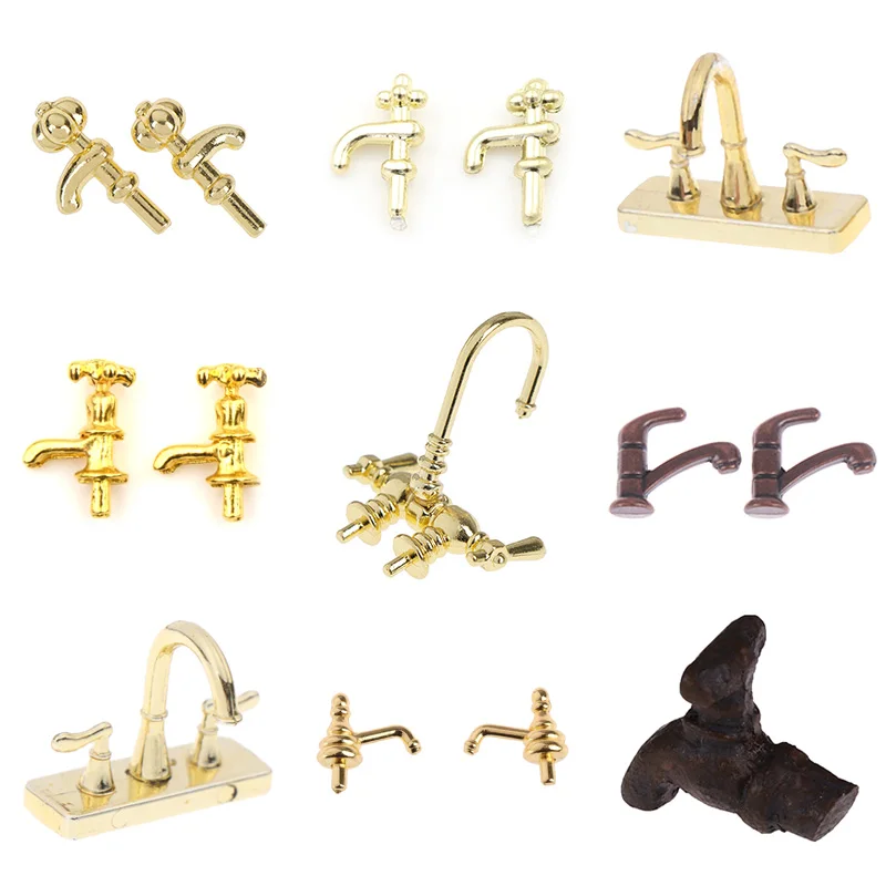 1/2Pcs 1:12 Miniature Metal Water Tap Faucet Dollhouse Bathroom Accessories Dollhouse Miniature Faucet for DollHouse Decoration
1/2Pcs 1:12 Miniature Metal Water Tap Faucet Dollhouse Bathroom Accessories Dollhouse Miniature Faucet for DollHouse Decoration