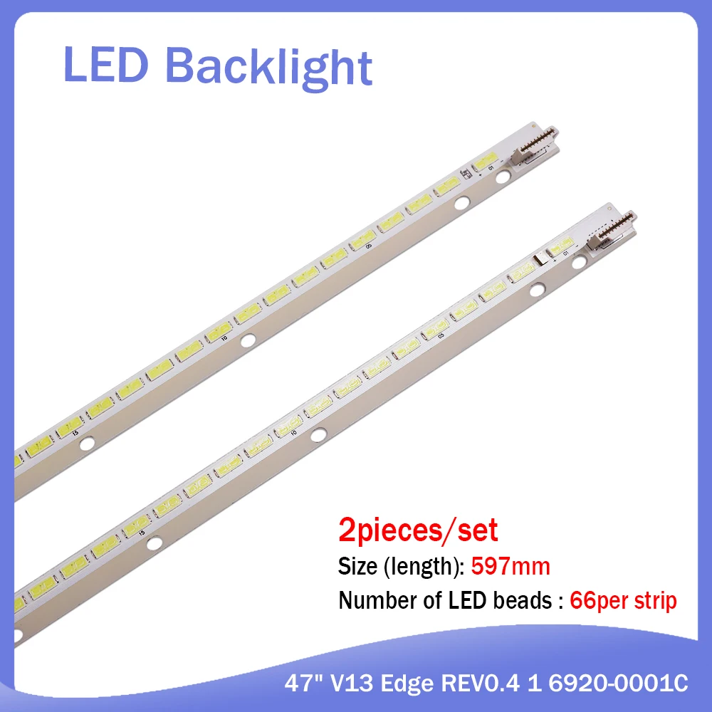 New 66LED 597MM LED backlight strip for LG 47LA644V KDL-47R500A 6922L-0043A 47" V13 6920-0001C 6916L1009A 6916L1009B LC470EUN
New 66LED 597MM LED backlight strip for LG 47LA644V KDL-47R500A 6922L-0043A 47" V13 6920-0001C 6916L1009A 6916L1009B LC470EUN